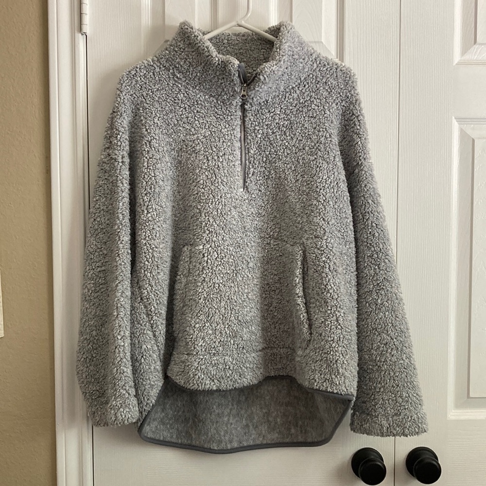 Sherpa Teddy Quarter Zip Pullover